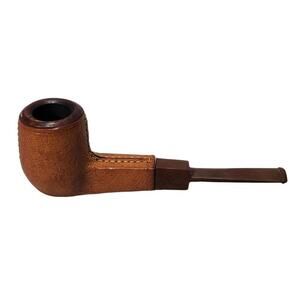 Vintage Briar Tobacco Smoking Pipe Leather Wrapped Wood Made In Italy 5"